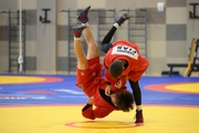 Participants of the training camp during training at the Martial Arts Academy