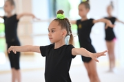 Gymnast from Belgorod  during class  in the choreography hall