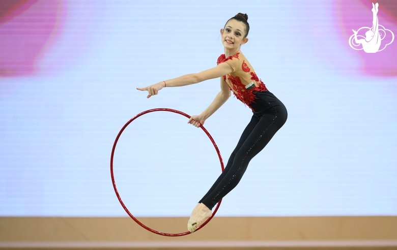 Ivanina Ivanska during the hoop exercise