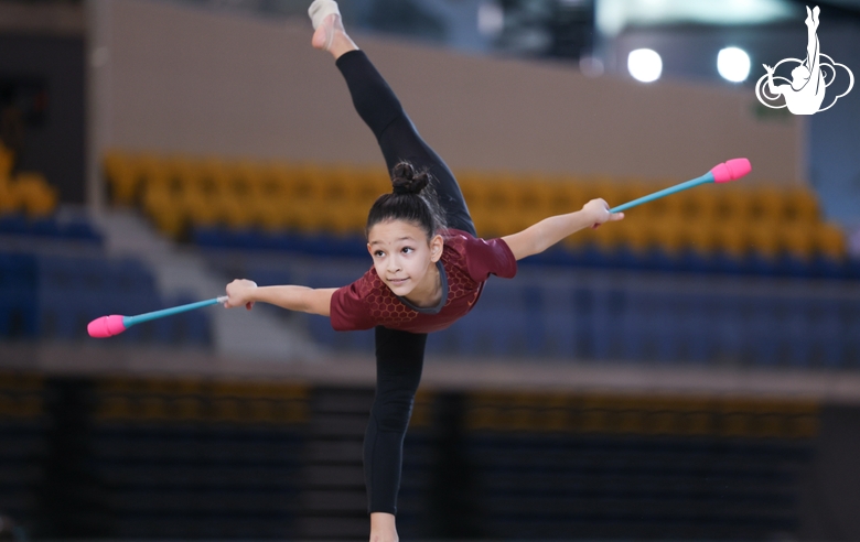 Fairousa Wessam during the clubs exercise at the podium training