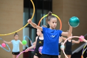 Gymnasts during practice at the training camp in the Academy