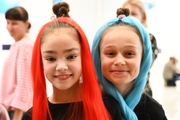 Academy students Ksenia Savinova and Yana Zaikina in the hairstyle zone