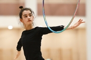 Anna Vakulenko during an exercise with a hoop