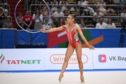 Vladislava Nikolaenko during the hoop exercise