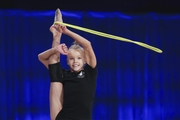 Kristina Voitenko during an exercise with a jump rope during floor testing