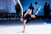 A gymnast during floor testing
