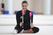 Dina Averina during the training session in the Academy