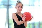 Ksenia Savinova during an exercise with a ball