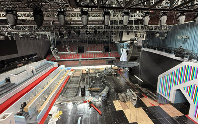 В спорткомплексе «Шоуган» в Пекине начался монтаж площадки к «Кубку "Небесная грация"» и Beijing Top Open — 2025