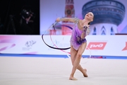 Ksenia Salii during a ribbon exercise