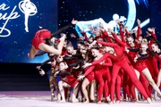 Gymnasts during the performance at the gala show