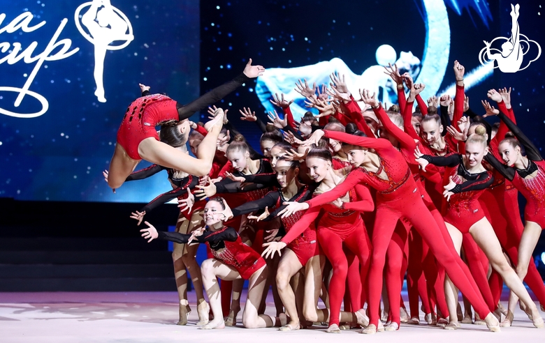 Gymnasts during the performance at the gala show