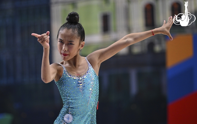 Asel Arapova during a performance at the BRICS Games in Kazan