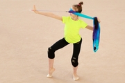 Elvira Belyaeva during the ribbon exercise