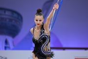 Darya Verenich during an exercise with a hoop