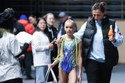 Kristina Voitenko with coach Irina Dzyuba before the start of the tournament