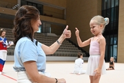 Academy Coach Irina Dzyuba with a participant in selection