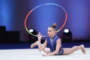 Jimena Dominguez during the hoop exercise