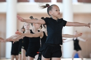 Gymnasts from Belgorod during training