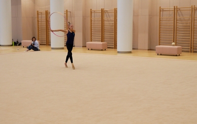 Analysis of the hoop exercise by Eva Kononova from the Tyumen Region together with the Olympic champion