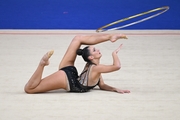 Alina Harnasko during the hoop exercise