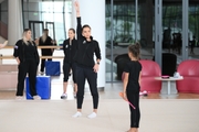 Dina Averina and Sabina Samatova during training