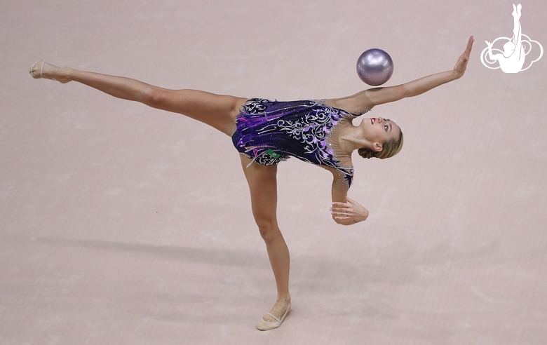 How did the ball appear and change in rhythmic gymnastics?