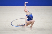 Daria Grokhotova during the hoop exercise
