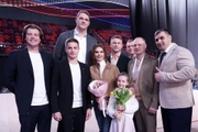 March 6, 2026. Olympic champion Alina Kabaeva with guests of honor Alexander Krasnykh, Ivan Stretovich, Timofey Mozgov, Dmitry Trunenkov, Yury Postrigay and his daughter Sofia, Ilya Zakharov, and Suren Balachinsky