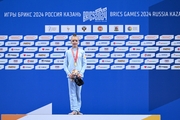 Kristina Voitenko during the award ceremony at BRICS Games