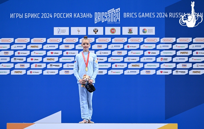 Kristina Voitenko during the award ceremony at BRICS Games