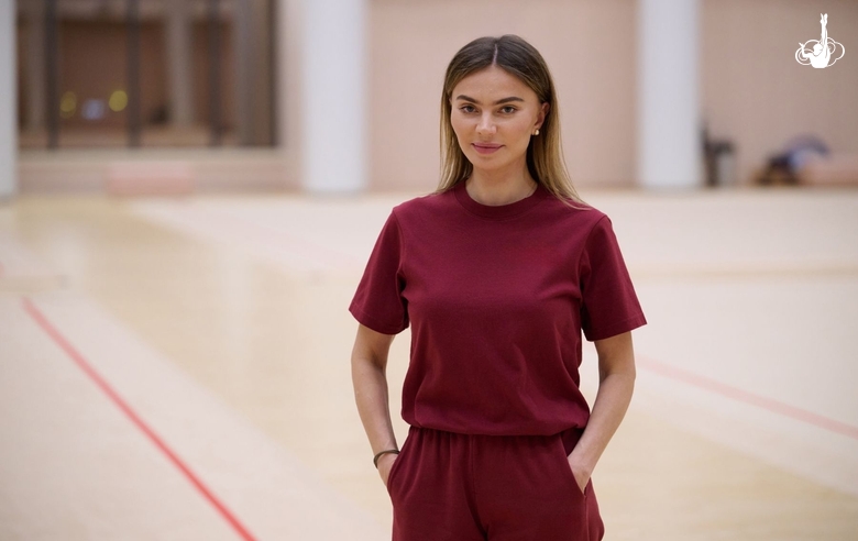 Olympic champion Alina Kabaeva during a training session at the Academy