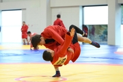 Participants of the training camp during training at the Martial Arts Academy
