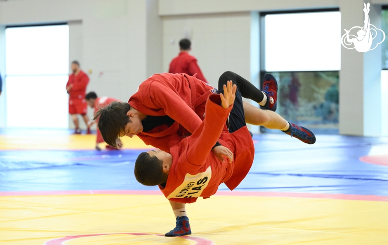 Participants of the training camp during training at the Martial Arts Academy