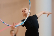 Sofia Smirnova during an exercise with a hoop