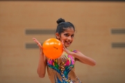 Gymnast Avani Nitesh Kadam during a control training session
