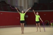 Gymnasts from Belgorod training camp at the Martial Arts Academy