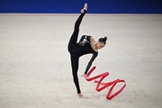 Mariia Borisova during the ribbon exercise