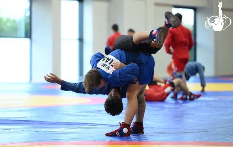 Participants of the training camp during training at the Martial Arts Academy