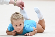 A young gymnast during Academy selection