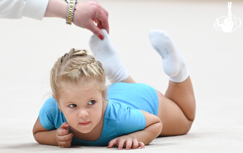 A young gymnast during Academy selection