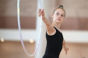 Miroslava Monina during an exercise with a hoop