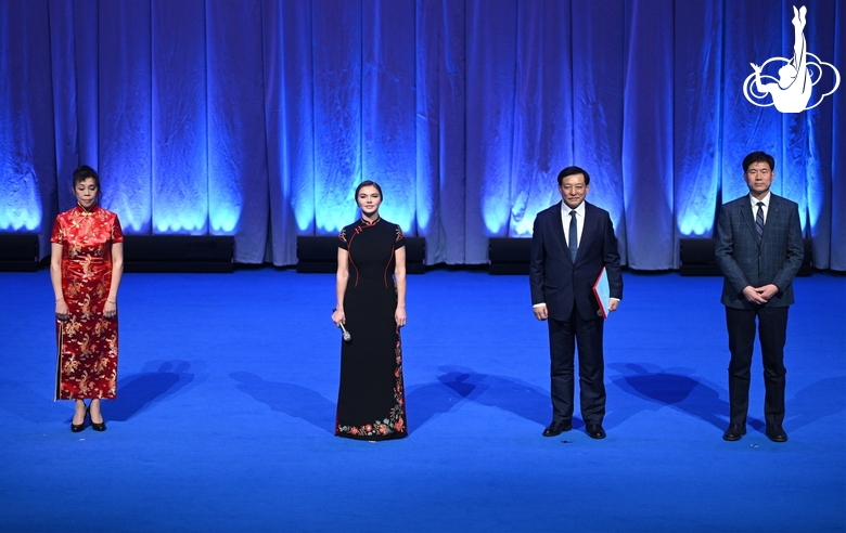 Olympic champion Alina Kabaeva at the opening ceremony of the tournament