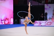 Vladislava Nikolaenko during a hoop exercise